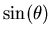 $\sin(\theta)$